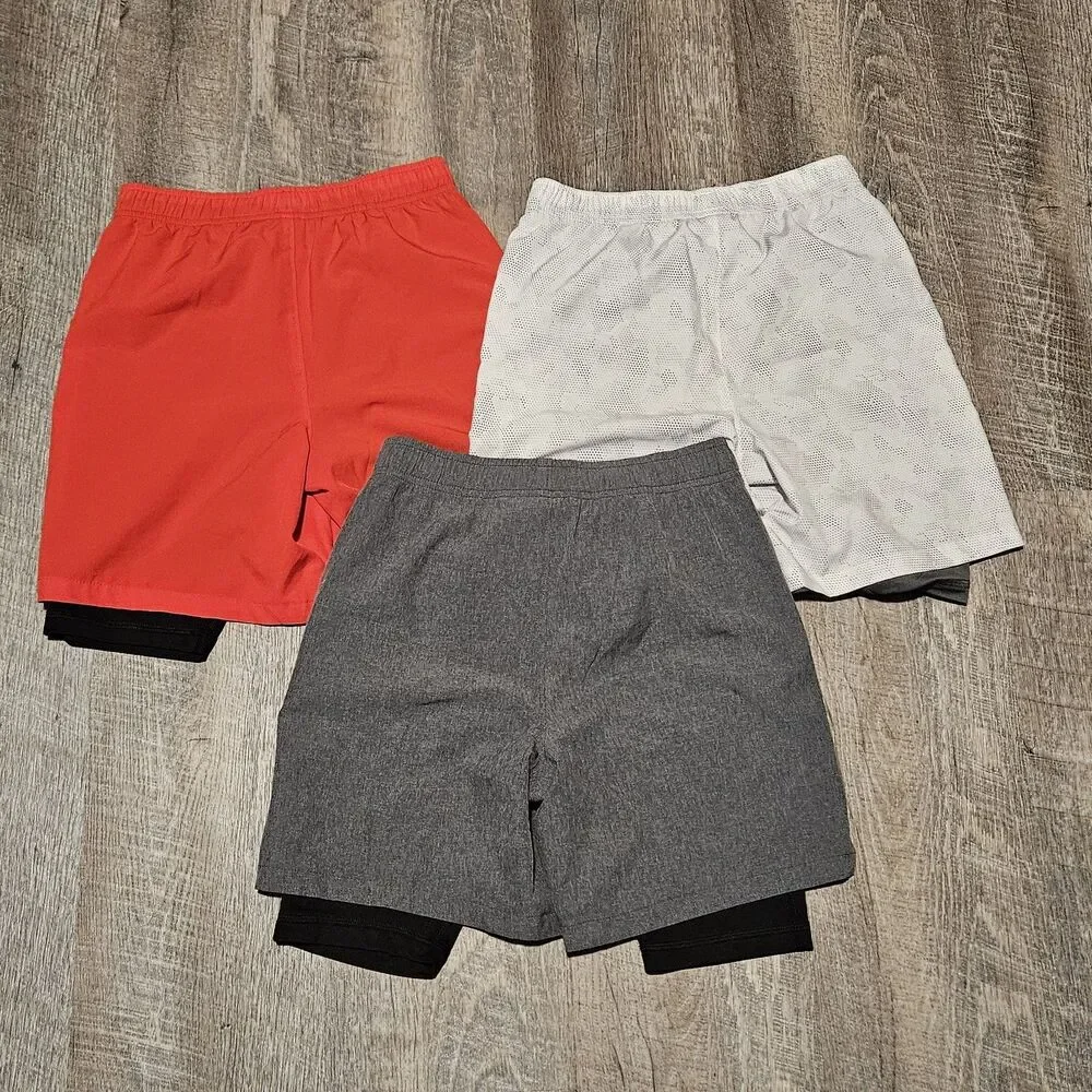Old Navy Active Stretchtech Girls Medium Size 8 Lot of 3 Gray Camo Red
